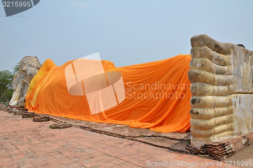 Image of Wat Lokayasutharam is Temple of Reclining Buddha in Ayutthaya 