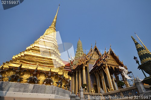 Image of Golden pagoda in Grand Palace, Bangkok