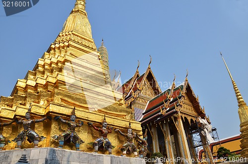 Image of Golden pagoda in Grand Palace, Bangkok