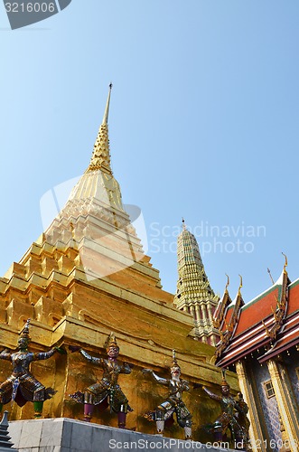 Image of Golden pagoda in Grand Palace, Bangkok