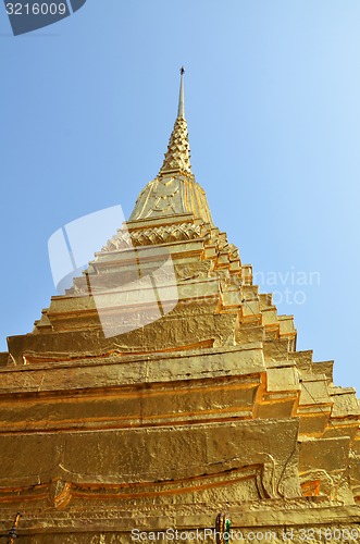 Image of Golden pagoda in Grand Palace, Bangkok