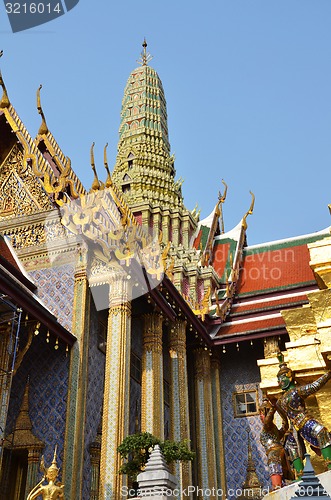 Image of Golden pagoda in Grand Palace, Bangkok