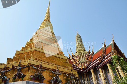 Image of Golden pagoda in Grand Palace, Bangkok