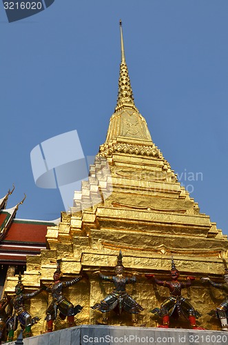 Image of Golden pagoda in Grand Palace, Bangkok