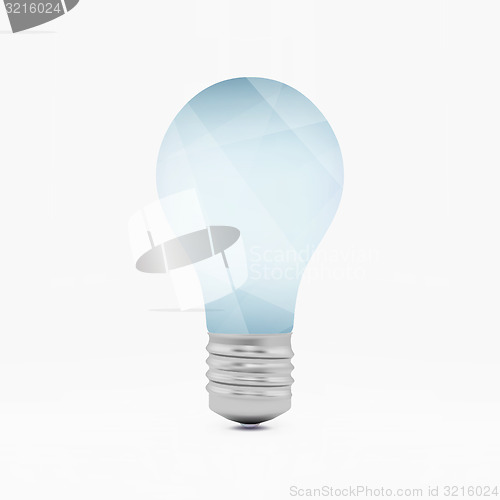 Image of Lightbulb idea symbol. 3d vector illustration. 