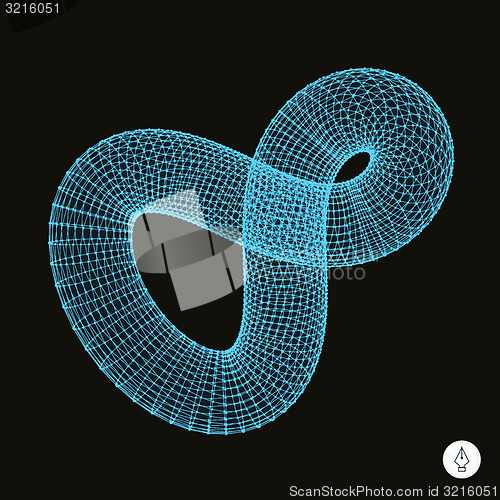 Image of Infinity symbol. Abstract 3d design element, emblem, icon. 