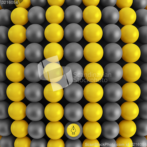 Image of Abstract technology background with balls. Spheric pattern. 