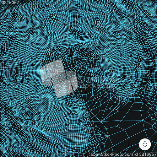 Image of Network background. 3d technology vector illustration. 