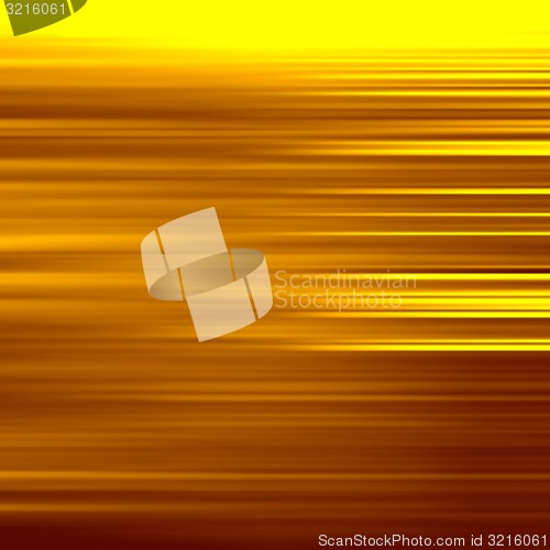 Image of Gold waves background. Metal plate with reflected light. 