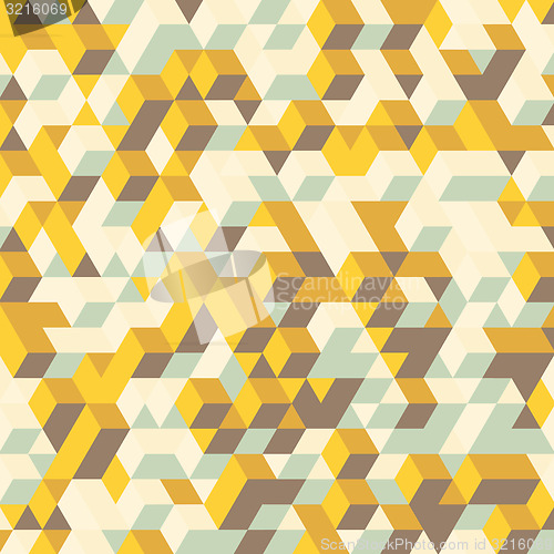 Image of Abstract 3d background. Wall of cubes. Vector illustration. 