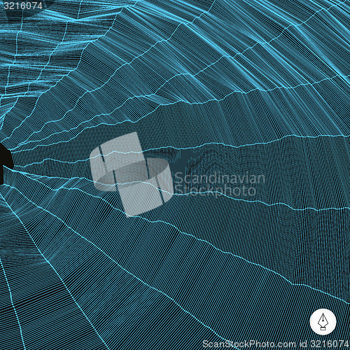 Image of Network abstract background. 3d technology vector illustration. 