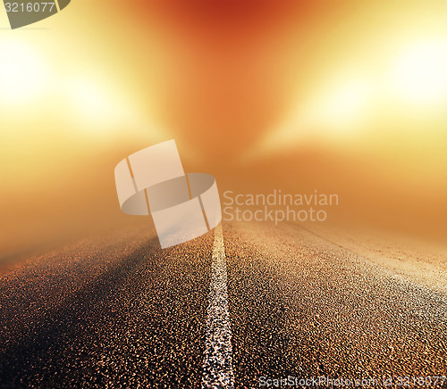 Image of foggy road