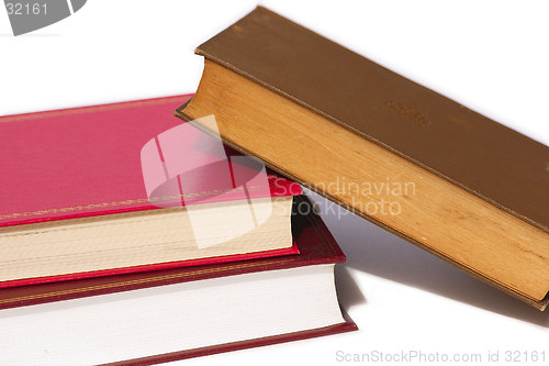 Image of fallen stack of books