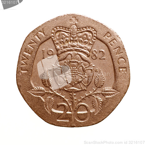 Image of Retro look Twenty pence coin