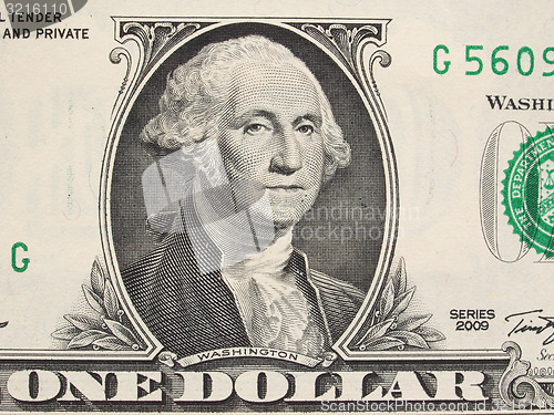 Image of Detail of One Dollar note 1 Dollar