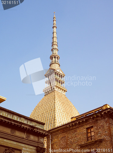 Image of Retro look Mole Antonelliana Turin