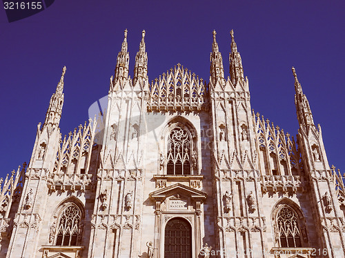 Image of Retro look Milan Cathedral