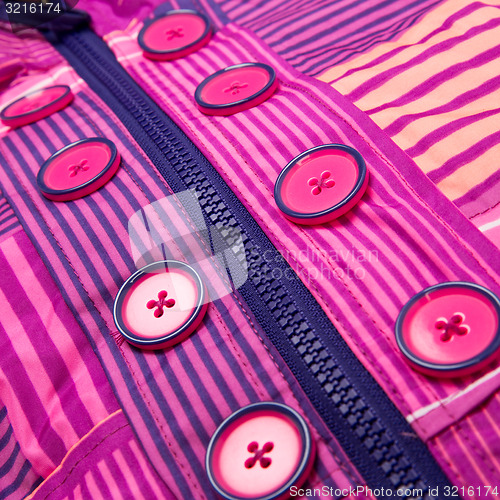 Image of Close up zipper and button