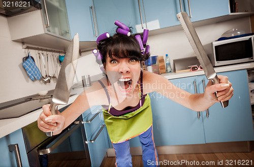 Image of Crazy funny housewife