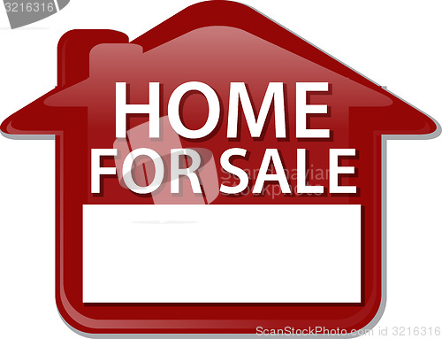 Image of Home for sale sign Illustration clipart