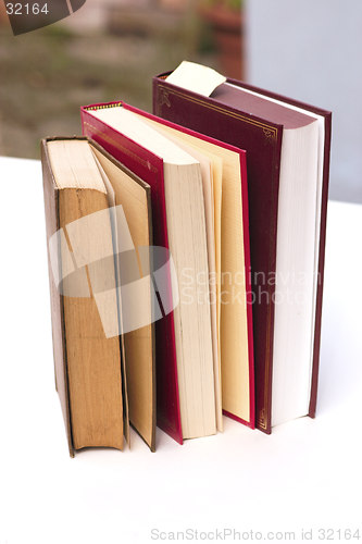 Image of books standing together