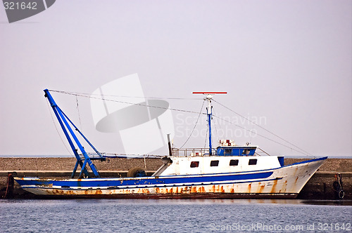 Image of Moored fishing boat