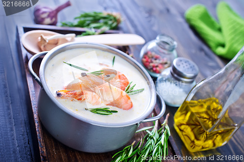 Image of soup with shrimps