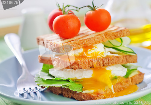 Image of toasts with egg-poached