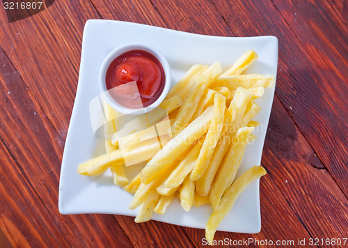 Image of fried potato with sauce