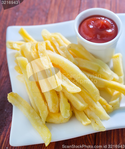 Image of fried potato with sauce