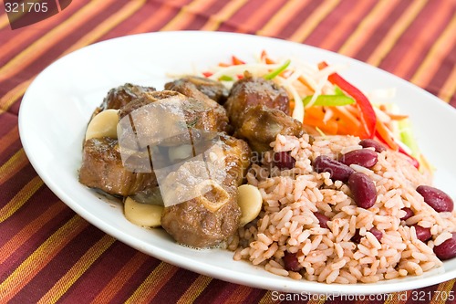 Image of Oxtail Curry with Rice - Caribbean Style