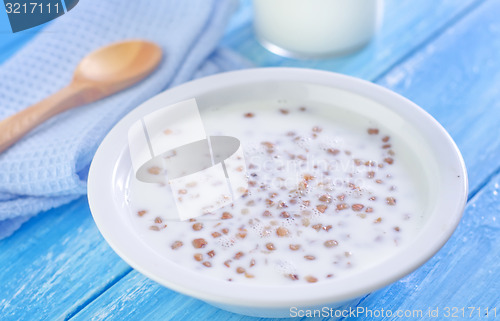 Image of buckwheat with milk