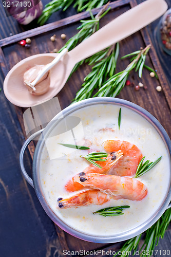 Image of soup with shrimps