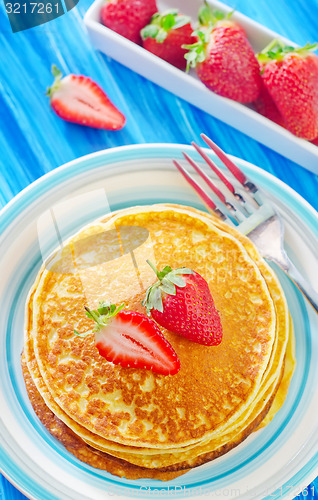 Image of pancakes with strawberry