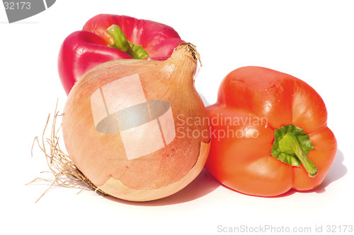 Image of onion and bell peppers