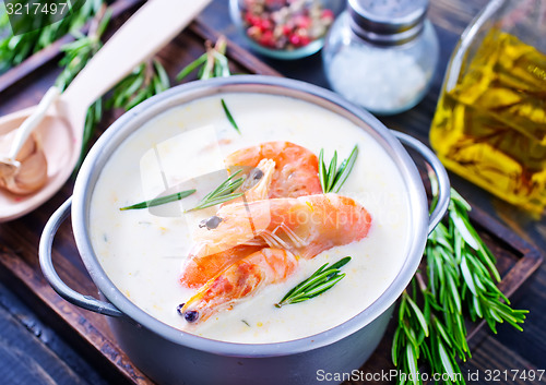 Image of soup with shrimps