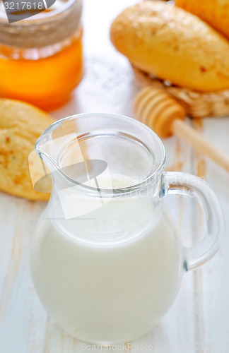 Image of milk, honey and bread