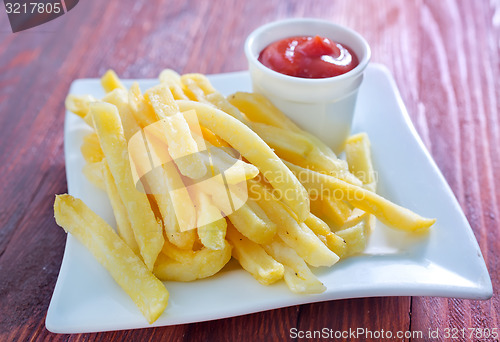 Image of fried potato with sauce