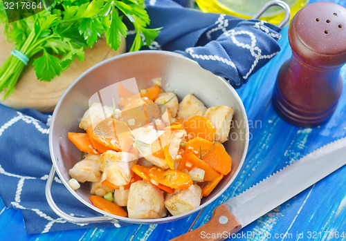 Image of fried chicken with carrot