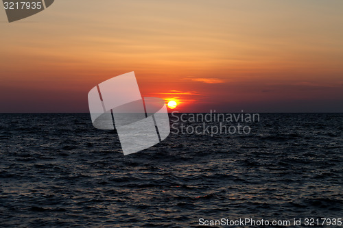 Image of Sea at sunset