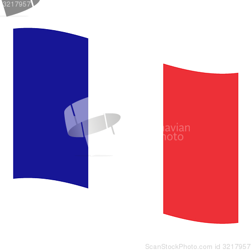 Image of France flag rippled
