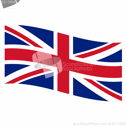 Image of United Kingdom flag rippled