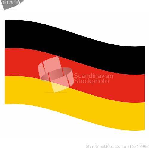 Image of Germany flag rippled