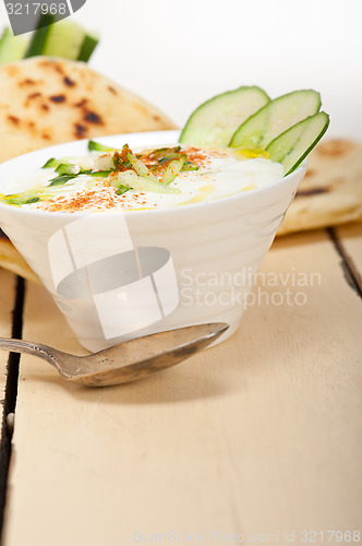 Image of Arab middle east goat yogurt and cucumber salad 