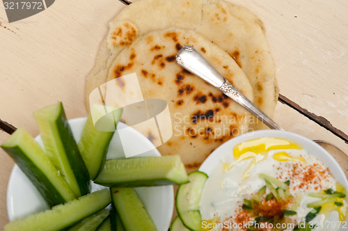 Image of Arab middle east goat yogurt and cucumber salad 