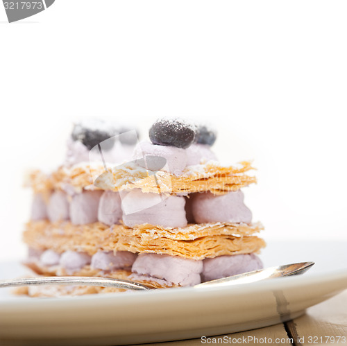 Image of napoleon blueberry cake dessert 