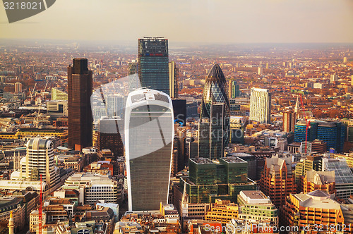 Image of Aerial overview of London city