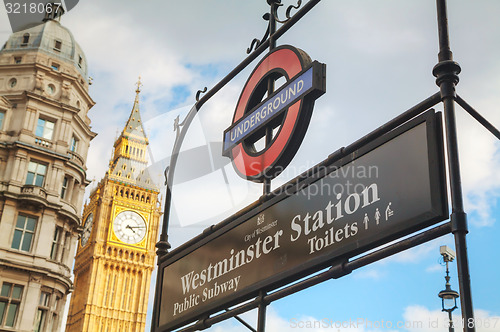 Image of London underground sign