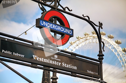 Image of London underground sign