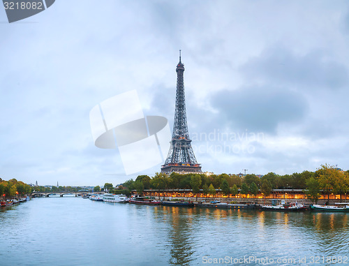 Image of Paris cityscape panorama with Eiffel tower
